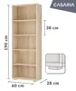Bücherregal mit 5 höhenverstellbaren Fächern, 190x60x28cm, Produktbild-Vorschau 6