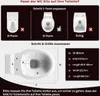 An instructional graphic showing how to measure a toilet for a WC seat, with diagrams and measurements. Produktbild-Vorschau