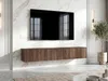 AX LIVING Barvo 2x100 TV Kommode Lowboard Dunkelbraun Produktbild-Vorschau 2