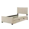 Letto imbottito Flieks 90x190cm con letto estraibile, letto Anteprima dell’immagine prodotto 4