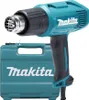 A teal and black Makita heat gun with its teal carrying case. Podgląd zdjęcia produktu
