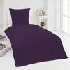 2 teilige Uni Bettwäsche 155 x 220 cm lila Einfarbig Produktbild-Vorschau 2