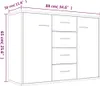 The Living Store kredens dąb wędzony 88x30x65 cm materiał Podgląd zdjęcia produktu 7