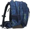 Side view of a blue backpack with a geometric pattern. Produktbild-Vorschau