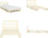 vidaXL Palettenbett Massivholz Kiefer 90×200 cm - Produktbild-Vorschau 1