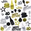 Oblique Unique Konfetti 40. Geburtstag Jubiläum Zahl 40 Produktbild-Vorschau 3