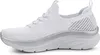 A side view of a white sneaker with silver accents. Podgląd zdjęcia produktu