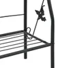 vidaXL třípatrový regál na rostliny černý 52 x 28 x 128 cm Náhled obrázku produktu 5