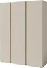 A three-door wardrobe with a sand beige finish and light brown accents. Produktbild-Vorschau