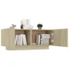 vidaXL TV Schrank Sonoma Eiche 100x35x40 cm Holzwerkstoff - Produktbild-Vorschau 4