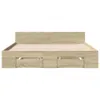 The Living Store Bettgestell mit Schubladen Sonoma-Eiche Produktbild-Vorschau 5