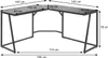 A diagram of a corner desk with dimensions labeled. Náhled obrázku produktu