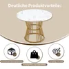 MODFU Esstisch Esszimmertisch Rund mit metallbein, Produktbild-Vorschau 3