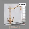 Julian | Vintage 3-drożna, mosiężna, niepomalowana mata Podgląd zdjęcia produktu 2