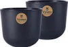 Vyveo - Pot de fleurs Soren - Lot de 2 - Noir - 13 x 12 Voir les images du produit 1