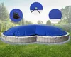 AirDeluxe® Aufblasbare achtform Poolabdeckung (Blau Produktbild-Vorschau 2