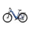 A blue electric bicycle is shown from a side view against a white background. Produktbild-Vorschau