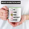 Trendation - "Eat Sleep Panic Repeat" Tasse Geschenkidee Produktbild-Vorschau 2