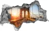 Selbstklebender Loch-3D-Aufkleber 95x73 cm Brooklyn Brücke Produktbild-Vorschau 1