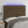 vidaXL LED Kopfteil Dunkelbraun 160x7x118/128 cm Stoff -  Produktbild-Vorschau 2