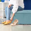 Relaxdays Sitzbank mit Stauraum, Polster, Samtbezug, Produktbild-Vorschau 3