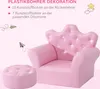 HOMCOM Kindersofa mit Ottomane Kindersessel Prinzessinnen Produktbild-Vorschau 5