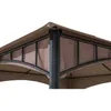 Close-up view of the top corner of a brown gazebo. Náhled obrázku produktu