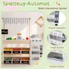 COSTWAY Sklepik dla dzieci, sklepik drewniany z wózkiem na Podgląd zdjęcia produktu 8