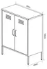 Szafka metalowa Lendo Online, 80x40x100 cm, kolor różowy Podgląd zdjęcia produktu 13
