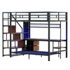 Merax Etagenbett 140x200 & 90x200cm, Metall-Hochbett mit Produktbild-Vorschau 9