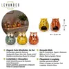 3er Set Kerzenhalter Eule H11cm Windlicht Orange Gelb Grün Produktbild-Vorschau 2