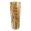 A gold colored umbrella stand with a cut-out pattern. Náhled obrázku produktu