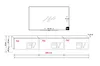 FURNITECH TV Lowboard 180 cm hängend,  Eiche Wotan, Schwarz Produktbild-Vorschau 2