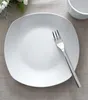 Dessertteller - Weiß - 19,5 x 19,5 cm - Porzellan - eckige Produktbild-Vorschau 5