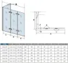 130x70x140cm Badewannenaufsatz Schwarz 3-teilig für Produktbild-Vorschau 2
