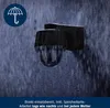 A security camera mounted on a wall during a rainstorm. Produktbild-Vorschau
