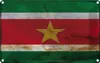 vianmo Blechschild 20x30 cm Suriname Rost Flagge Fahne Produktbild-Vorschau 1
