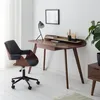 home24 Bürostuhl - Kunstleder - Schwarz / Walnuss Produktbild-Vorschau 2