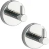 WENKO 2er Set Wand Haken Edelstahl Kleider Handtuch Halter Produktbild-Vorschau 1