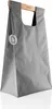 A grey fabric bag with a wooden handle and a circular tag. Náhľad obrázku produktu