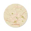MuchoWow® Mauspad Mousepad Stadtplan - Leonberg - Vintage - Produktbild-Vorschau 1