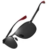 Lunettes de soleil polarisées pour hommes, noires, monture Voir les images du produit 4
