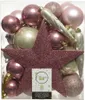 Weihnachtskugeln mit Christbaumstern Kunststoff 33er Set - Produktbild-Vorschau 1