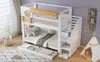 Etagenbett 90x200 cm Kinderbett Kiefer-Holz & MDF Hochbett Produktbild-Vorschau 11