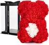 BRUBAKER Rosenbär Blumenbär 25 cm - Blumen Geschenk zum Produktbild-Vorschau 1