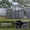 Outsunny Gewächshaus Aluminium Treibhaus mit Dachfenster Produktbild-Vorschau 7