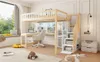 Lit mezzanine 140 x 200 cm en pin, structure en bois avec Voir les images du produit 19