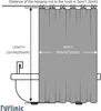 Furlinic Duschvorhang 180x210cm Weiß Wasserdicht mit 12 Produktbild-Vorschau 6