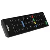 A black remote control with various buttons is shown against a white background. Produktbild-Vorschau