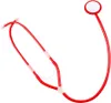 A red toy stethoscope on a white background. Produktbild-Vorschau